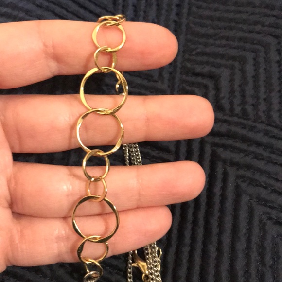 Gold and silver tone bubble necklace - Picture 2 of 4